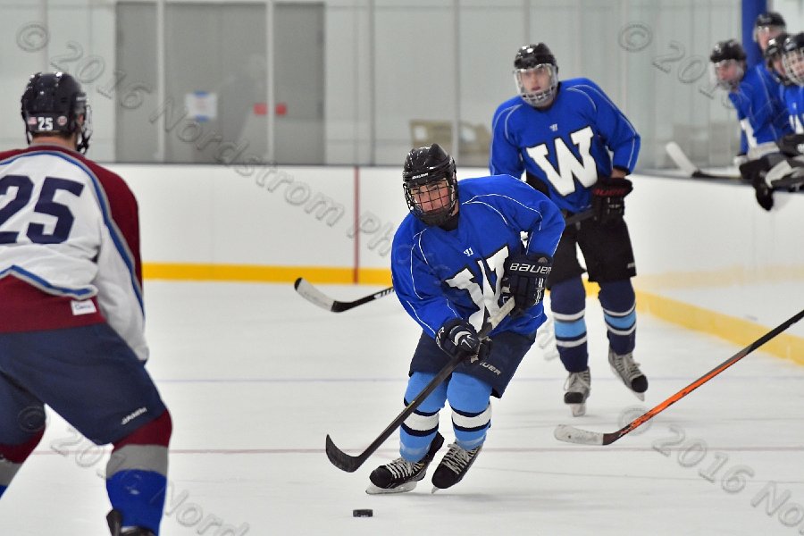Wheaton College Men\'s Ice Hockey vs Middlesex Community College. - Photo By: KEITH NORDSTROM